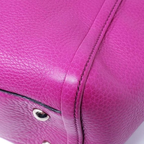 Auth GUCCI Soho Fuchsia Calfskin Crossbody Bag - Picture 8 of 16
